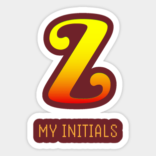 Letter Z Initials Unique Name T-Shirt Sticker